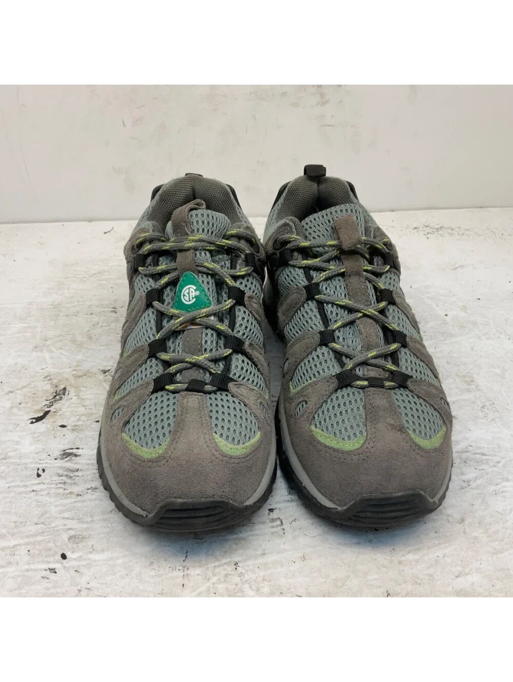 DAKOTA Women's Low-Cut Safety Toe Hiking Work Shoes Grey/Green Size 6.5M